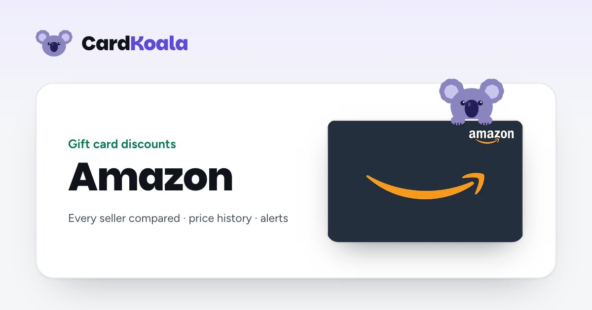 1.2% Off Amazon Gift Cards: 4 Sellers Compared | CardKoala
